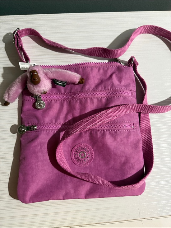 Kipling Handbags - Kipling Keiko crossbody bag w/adjustable strap and a matching pink monkey $64